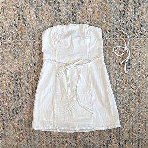 A&F White Strapless Skort Dress